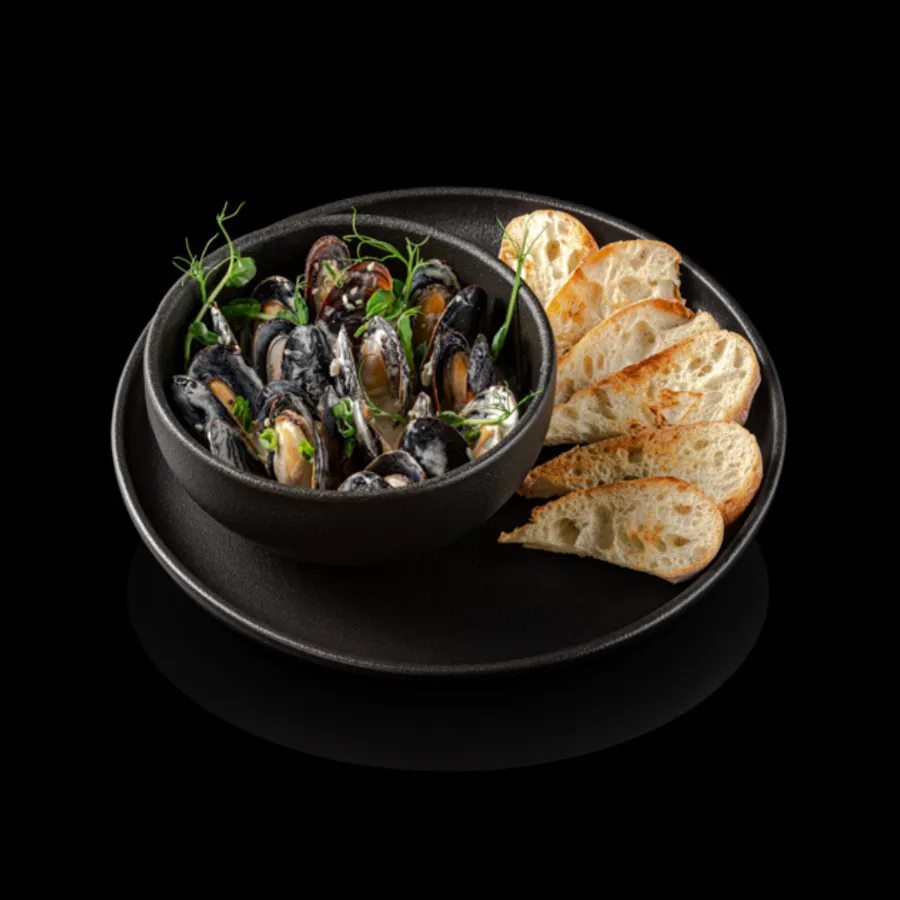 Мидии в сливочном соусе Дорблю